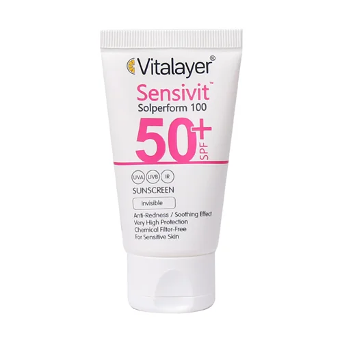کرم ضد آفتاب پوست حساس بی رنگ سنسی ویت ویتالیر SPF50